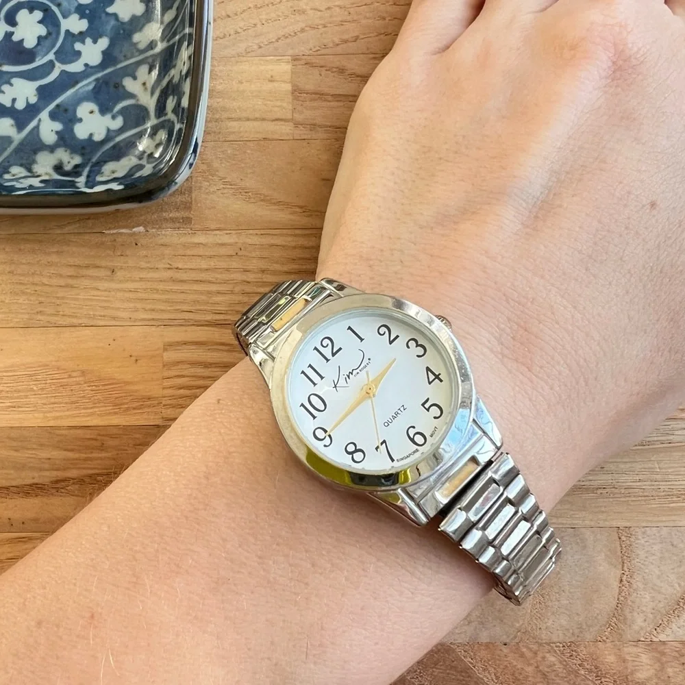 Kim rogers ladies two-tone dress watch NEW BATTERY